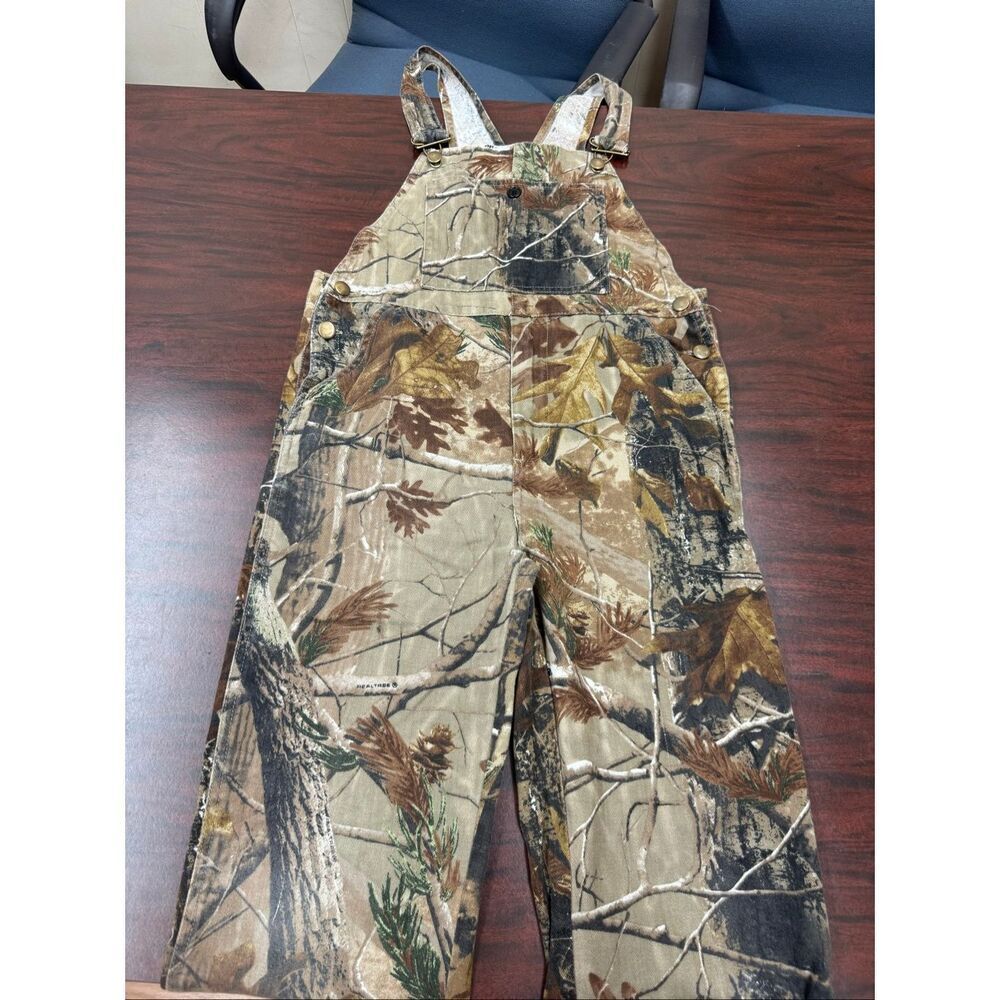 Realtree Camouflage Boys Bib Overalls Size Large